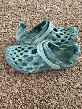 Merrell Kids Teal Marbled Vent Foam Clog Sandals